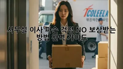 사무실 이사? 파손 걱정 NO! 보상받는 방법 완벽 가이드